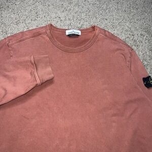 Stone Island Compass Patch Fleece Sweatshirt Crewneck Men's Size XL Red